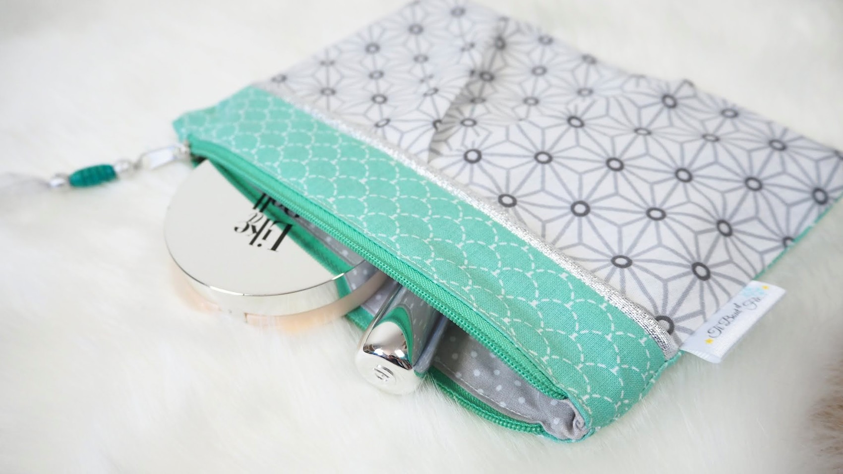 Trousse de maquillage japonaise en coton - fait main